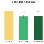 ユーグレナの摂取により、老化などに伴う筋萎縮症状の抑制を示唆する研究結果を確認しました。（マウスによる試験）